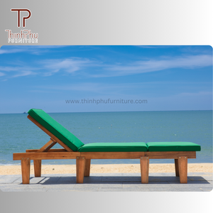 เก้าอี้อาบแดดพับได้ทำจากไม้เป็นมิตรกับสิ่งแวดล้อมทันสมัยใช้ในวิลล่าชายหาดสวนสระว่ายน้ำสนาม - Product Image 3