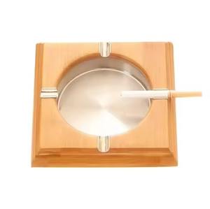 Cendrier rond en bois, boîte à cendres, cendrier de finition pour bar, maison et hôtel - Product Image 3