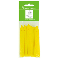 Étiquette de Jardin en Plastique Jaune de 4 Pouces pour Plantes d'Extérieur, Marqueur de Culture pour Semis