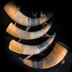 Cuerno Vikingo Tallado a Mano, Ecológico y Natural, con un Elegante Diseño de Ángel para Fiestas y Festivales - Product Image 2
