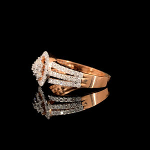 Joyería fina Anillos de mujer Oro Rosa Espoleta en forma de diamante laboratorio crecido Cruz Oro Promesa Anillos para mujeres - Product Image 4