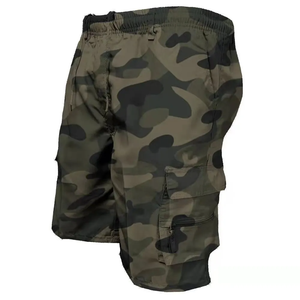 Pantalones cortos de golf de poliéster 100% de alta calidad, pantalones cortos de entrenamiento de secado rápido para hombres, cómodos bolsillos estampados elásticos para la playa - Product Image 1