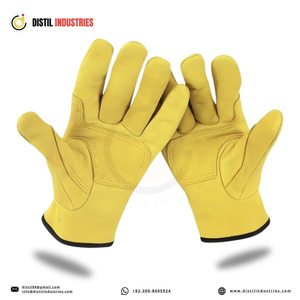 Gants de travail de sécurité en cuir de vachette de haute qualité, équipement de protection individuelle, gants de conduite, gants de construction industrielle - Product Image 6