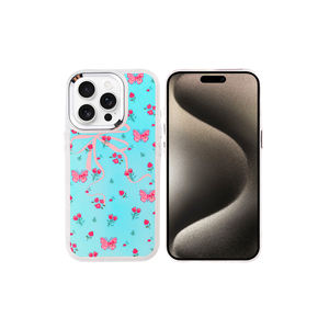 Coque en silicone souple Netzy pour iPhone 15 Pro avec design Airbag, motif papillon, anti-traces de doigts, antichoc, compatible iPhone 14 - Product Image 1