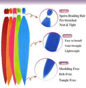 Extensiones de Cabello Sintético Pre-estirado para Trenzas EZ Braids al por Mayor de 26 Pulgadas, Fáciles de Trenzar con Onda Natural Rizada - Product Image 4