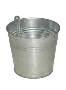 Pot de fleurs en fer galvanisé, seau pour herbes de jardin, seau de couleur naturelle, support de fleurs, jardinière décorative suspendue en métal - Product Image 2