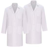 MISEMIYA Paquete de 2 Unidades Bata Blanca Unisex 2-8167 Hecho en Sri Lanka