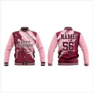 Veste universitaire coupe-vent pour homme sur mesure, style streetwear, avec fermeture éclair, poignets et ourlet côtelés, en polyester/coton - Product Image 6