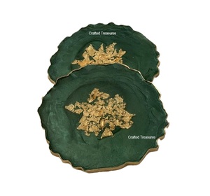 Decorative Resin <b>Coaster</b> <b>Set</b> of 4 Hot and Cold Drink <b>Coasters</b> Personalized Beverage <b>Coasters</b> Pallet - Product Image 6