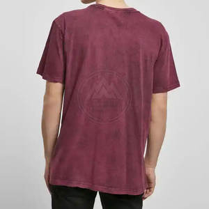 Camisetas de lavado ácido personalizadas con servicio de OEM, camisetas de lavado ácido ligeras al por mayor para hombre a la venta - Product Image 2