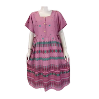 Robe florale en rayonne de qualité supérieure, super confortable, nouvelle collection Putri, élégante, pour le printemps, l'automne et l'été, vêtements de nuit pour femmes, usage quotidien