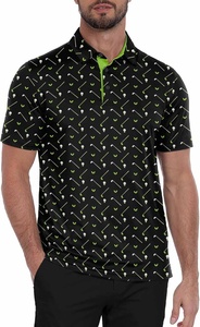 Camiseta de Golf de Manga Corta para Hombre, Sublimada, Sólida, de Alto Rendimiento, Absorbe la Humedad, con Estampado Personalizado, Cuello Camisero, Informal - Product Image 2