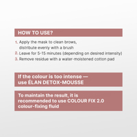 ELAN Professional line COLOR BROW MASK 2.0 Masker Alis 2-in-1 yang Mencerahkan 12 COCOA