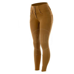 Pantalones ecuestres de Spandex de alta calidad para mujer, pantalones estampados de silicona OEM con logotipo personalizado para montar a caballo, precio al por mayor - Product Image 5