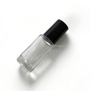 Flacon à bille en verre pour <span class=keywords><strong>parfum</strong></span> et huile essentielle, avec bouchon noir, verre transparent, vide, rechargeable, emballage cosmétique - Product Image 2