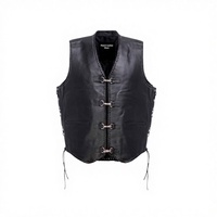 Gilet décontracté pour homme en cuir véritable et toile, respirant, coupe-vent, pour l'extérieur, service OEM personnalisé, quantité en gros, col en V