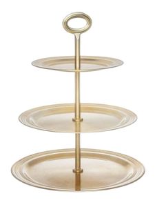 Soporte para Tartas de metal hecho a mano con acabado dorado para elegantes fiestas de té y decoraciones festivas - Product Image 4