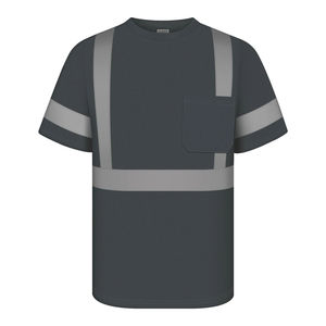 เสื้อยืดผู้ชายแขนสั้นครึ่งแขนเสื้อทำงาน Hi viz แบบกำหนดเองสะท้อนแสงมองเห็นได้ชัดเจน - Product Image 4