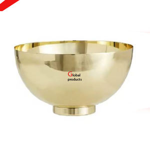 Bol de service à dessert au chocolat au look le plus récent avec un design de fleurs et de feuilles dorées pour le restaurant et le bar Hortel - Product Image 3