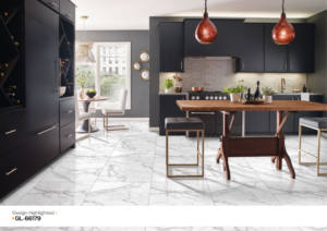 กระเบื้องพอร์ซเลนขัดเงาลายเส้นสีเทาขนาด24x24นิ้วกระเบื้องเคลือบเงา GL-66179เงาขนาด60x60ซม. สำหรับห้องนั่งเล่นและห้องนอน - Product Image 2