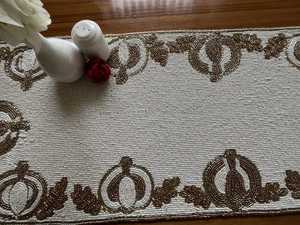 <b>Beaded</b> <b>Placemat</b> Handmade Round Charger for Luxury Dining & Holiday Decor Unique Piece Handmade <b>Beaded</b>, <b>Placemat</b>, Housewarming - Product Image 4