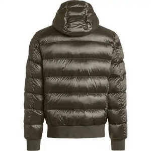 Veste matelassée imprimée OEM personnalisée pour hommes Logo personnalisé Vestes d'hiver décontractées pour hommes avec poches Veste matelassée de couleur unie - Product Image 6