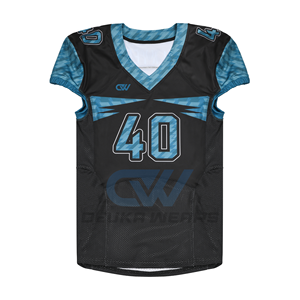 Maillot de football américain personnalisé en gros à 12 panneaux, en twill, sublimé, en maille lourde, imprimé, pour adulte, service OEM - Product Image 1