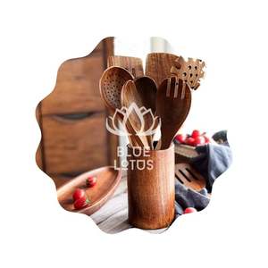 Ensemble d'ustensiles de cuisine en bois de vente chaude - Product Image 1