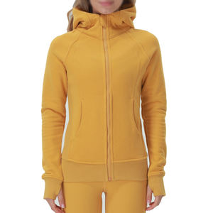 2025 Otoño Invierno mujer señoras mujeres cremallera gruesa deportes entrenamiento ejercicio entrenamiento correr Atlético fitness yoga jaket sudaderas con capucha - Product Image 2