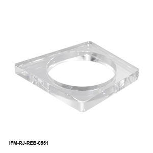 Brazalete de Resina Cuadrado Transparente Hecho a Mano - Brazalete de Resina Grueso Transparente Minimalista para Mujer - Product Image 3