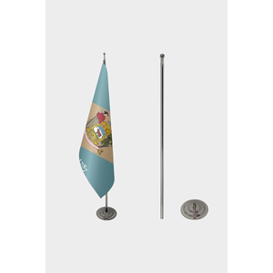 Drapeau d'intérieur personnalisable 3x5 pieds en nylon/polyester/aluminium - Impression numérique style fanion - Product Image 2