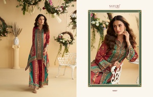 Ensemble de cordons de créateur Sayuri en gros, très demandé, avec de la soie crêpe de qualité supérieure et des broderies miroir pour les femmes, à porter pour les fêtes ou à offrir en cadeau - Product Image 5