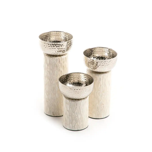 Portavelas de la mejor calidad, diseño lujoso, juego hecho a mano de tres portavelas para decoración navideña - Product Image 1