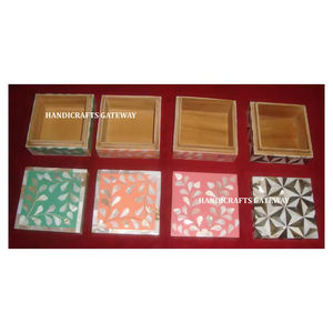 Fabricant et grossiste de nacre en bois naturel de forme carrée pour boîte à bijoux en gros - Product Image 1