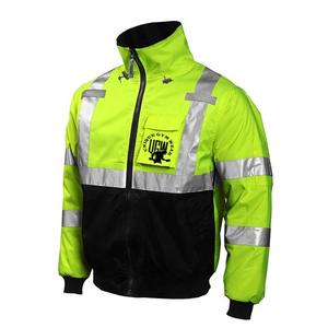 Chaqueta de seguridad reflectante de alta visibilidad para hombre, cazadora con capucha con cremallera, básica, de seguridad, reflectante, impermeable - Product Image 4