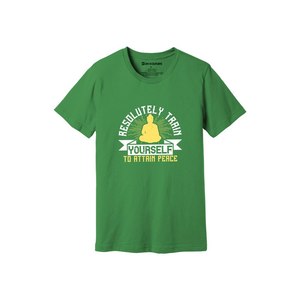 Camiseta informal de algodón 100% con impresión de temas de Buda en 3D, 12 opciones de color, 160-180, colocación de diseño personalizable GSM pesado - Product Image 5