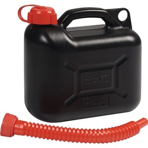 5L Schwarz HD-PE Transportkraftstoffkanister L265xB135xH270mm NOW <b>Drums</b> Pails & Barrels - Product Image 1