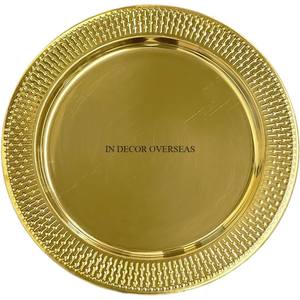 La mayoría de los elegantes Diseñador único Plata Brillante Pulido Aspecto atractivo Forma redonda Mesa DE BODA Centro de mesa Placa de cargador DE LA India - Product Image 4