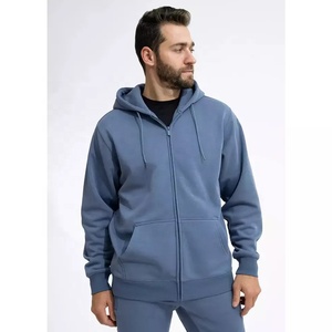 Sudadera con capucha para hombre, personalizada, de poliéster/algodón grueso, con cremallera, corte ajustado, extragrande, impermeable, ecológica, con estampado, para uso casual - Product Image 4