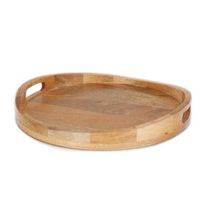 Bandeja de madera de acacia rústica personalizada para desayuno de Hotel y comida de fiesta para uso doméstico característica decorativa bandeja de servicio de bajo precio - Product Image 4