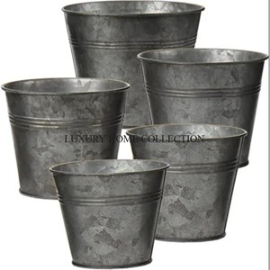 Premium Metal <b>Galvanized</b> Garden Plant <b>Tub</b> for Rustic Farmhouse Decor and Elegant Landscaping Designs - Product Image 5