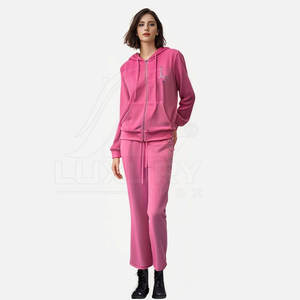 Chándal clásico atlético de diseño sólido acampanado para mujer con vibraciones femeninas modernas para la temporada de invierno - Product Image 2