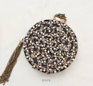 High Quality Ladies Evening Clutches <b>Bag</b> Diamante <b>Pearl</b> Beaded Shaped Box Wedding Bridal Dinner Purse with Stone Pattern - Product Image 5