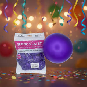 Palloncini in lattice Party Love 30cm viola scuro metallizzato R12 per decorazioni - Product Image 3