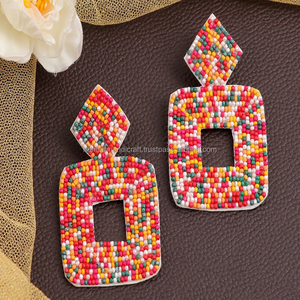 New Arrival Eyes Design Romantic Ethnic Bead Earrings for Woman's Seed Beads for Anniversary for Buy Now From Best Exporter - Product Image 6