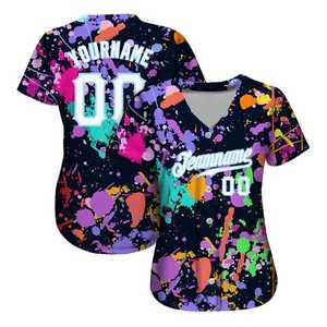 ODM Custom Printed 100% Polyester Breathable Quick Dry Plus Size <b>Baseball</b> Jersey Custom Team Name 3D Design Mandarin Collar for - Product Image 3