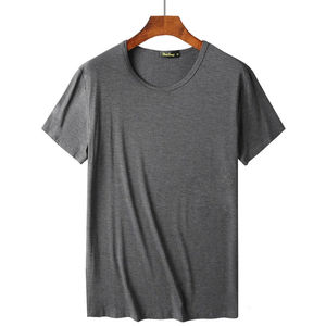 95% <b>Bamboo</b> <b>Fiber</b> T Shirt for Men Comfortable Soft Viscose Tee Shirts Short Sleeve Round Neck Summer Top Gym Bodybuilding Clothes - Product Image 2