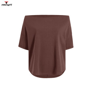 Haute qualité pas cher prix 100% coton personnalisé tenue décontracté femmes hors épaule t-shirts fabriqué au Pakistan - Product Image 6