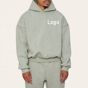 Hoodies Hommes Logo Personnalisé Coton Épais Poids Lourd Blanc Hoodies Haute Qualité Chaud Surdimensionné Hommes Français Terry Hoodies 500 GSM - Product Image 1