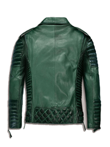 New Arrival Men's <b>Winter</b> Genuine <b>Leather</b> <b>Jacket</b> Custom Color Block High Quality Windproof Eco-Friendly Quick Dry OEM Front - Product Image 6